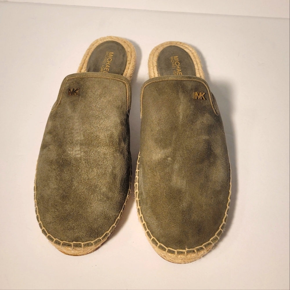 Michael Kors Hastings Suede  Olive Espadrilles